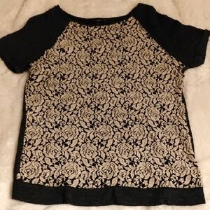Black and Cream Top By Sanctuary